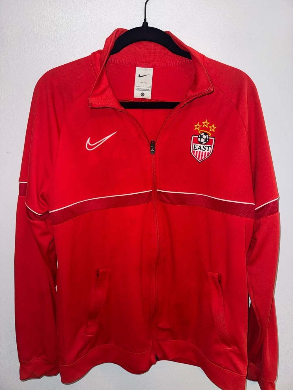 Nike East Soccer Track Jacket Size L Red